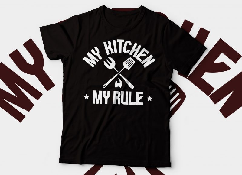 my grill my rule t-shirt design | chef t-shirt design