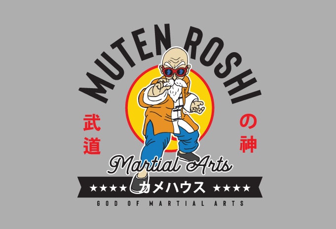 Free Muten roshi t shirt designs for sale