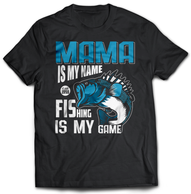 117 Fishing FISH Bundle tshirt design completed with psd file editable text and layer