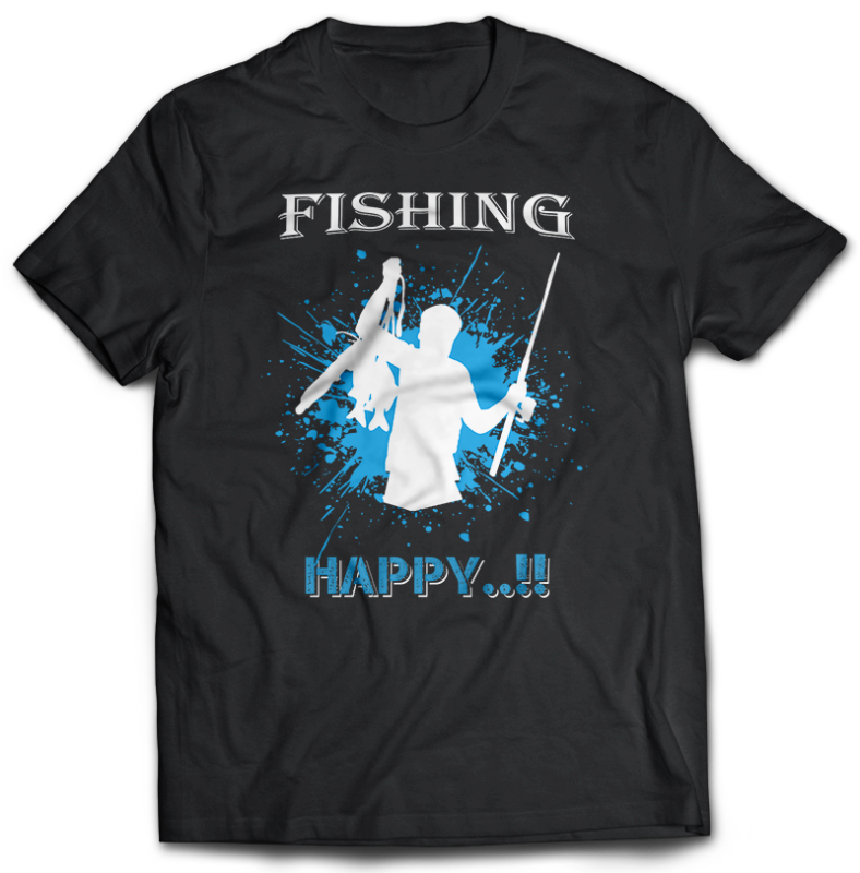 54 Fishing Bundle Tshirt Design Completed with PSD File Editable Text And Layer UPDATE