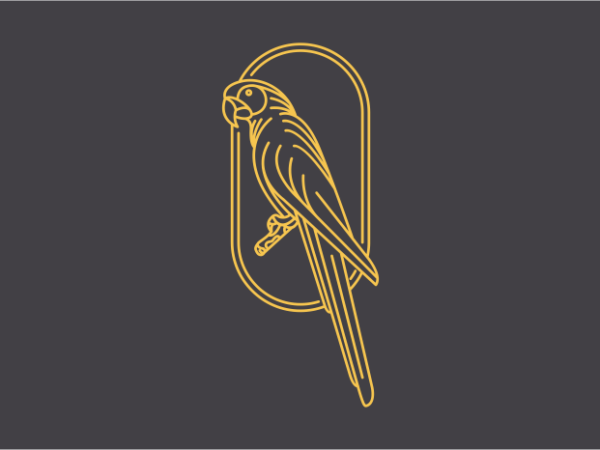 Parrot t shirt illustration