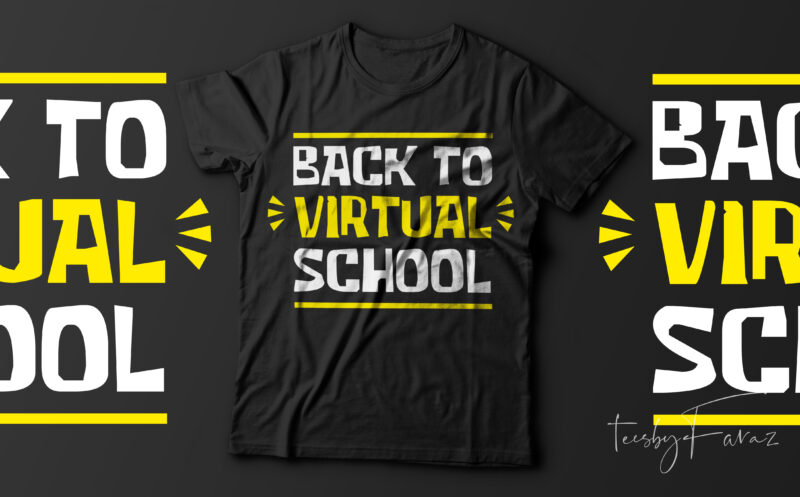 Back to virtual school | T shirt design for sale