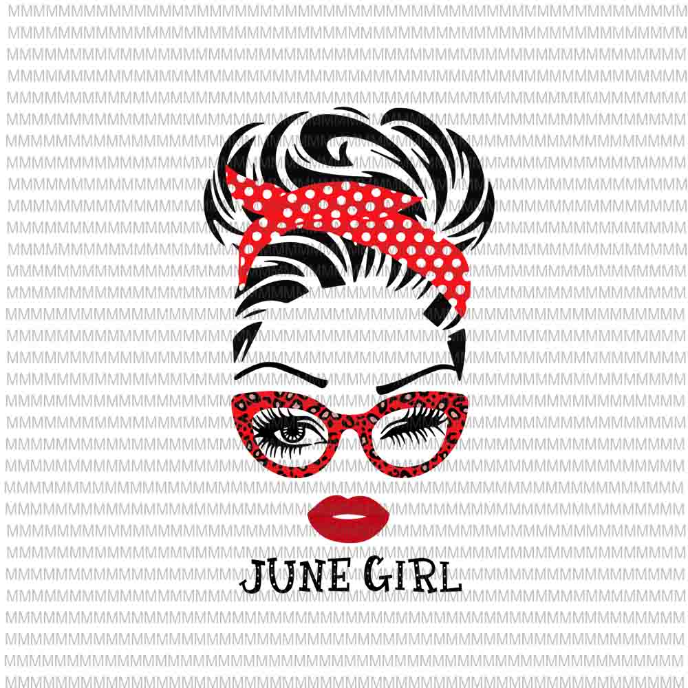Download June girl svg, face eys svg, winked eye svg, Girl June ...
