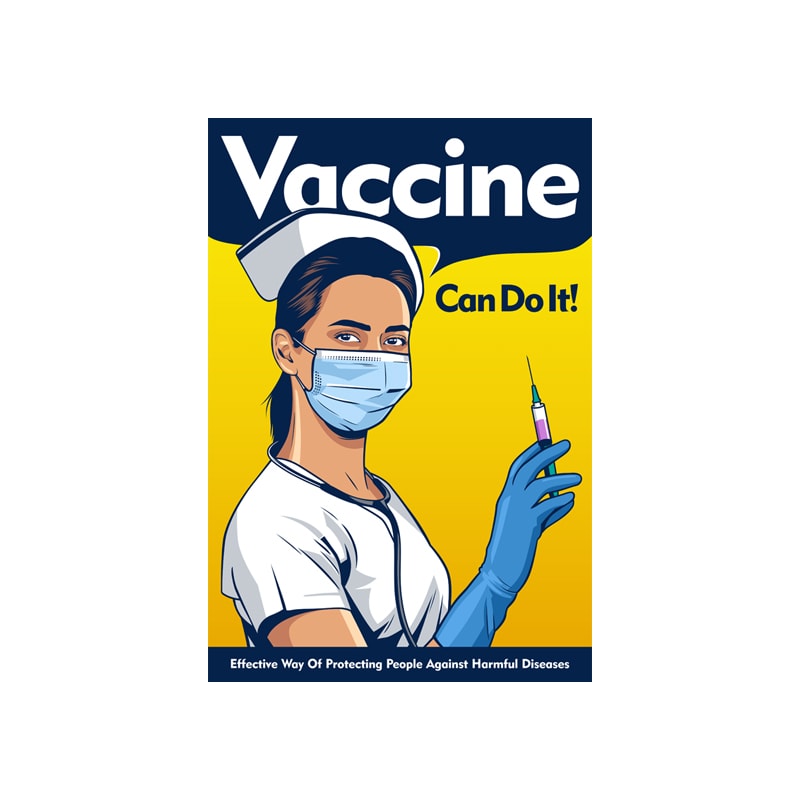 Free Vaccine can do it t shirt vector art