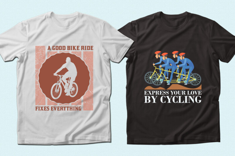 Trendy 20 Bicycling quotes T-shirt Designs Bundle — 98% Off