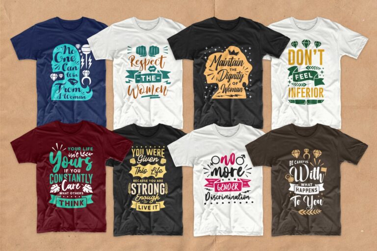 Women's day t-shirt designs bundle, International women's day quotes t ...