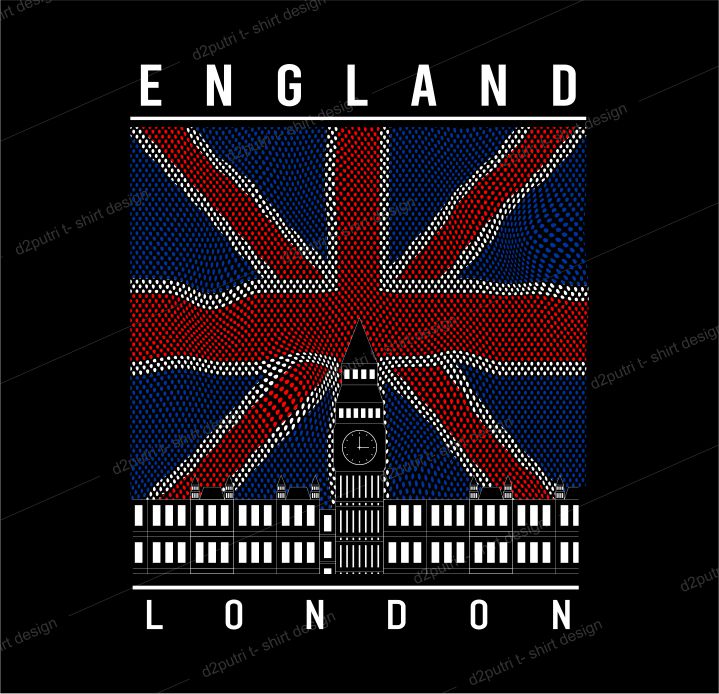 t shirt design graphic, vector, illustration flag england london lettering typography