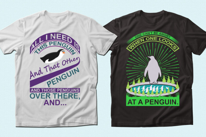 Trendy 71 Penguin quotes t-shirt designs bundle — 98% off