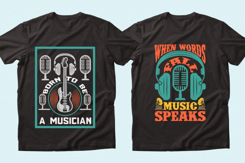 Trendy 46 Music quotes T-shirt Designs Bundle — 98% Off