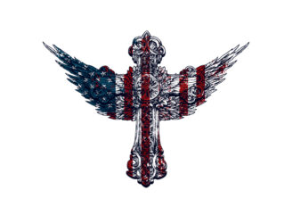 usa flag cross