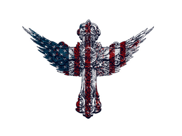 USA Eagle Flag T-shirt Design Vector Download