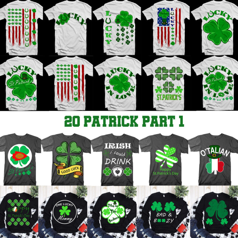 40 Bundles Patrick’s day, Bundle St.patrick t shirt design