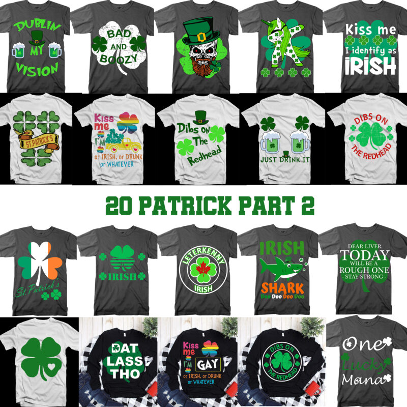 40 Bundles Patrick’s day, Bundle St.patrick t shirt design