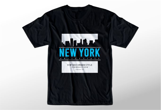 t shirt design graphic, vector, illustration new york city lettering ...