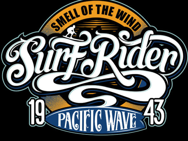 Surf rider t shirt template vector