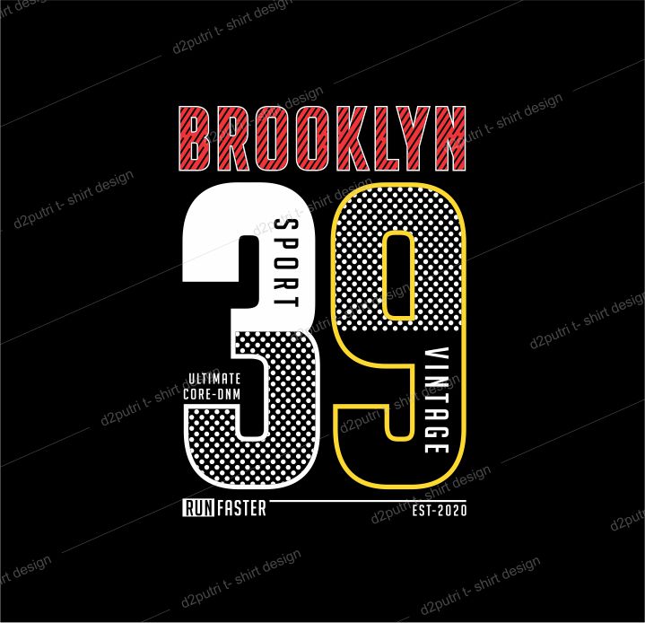 sport t shirt design graphic, vector, illustration brooklyn 39 lettering typography