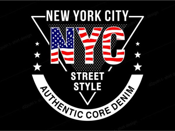 T shirt design graphic, vector, illustration new york city lettering typography