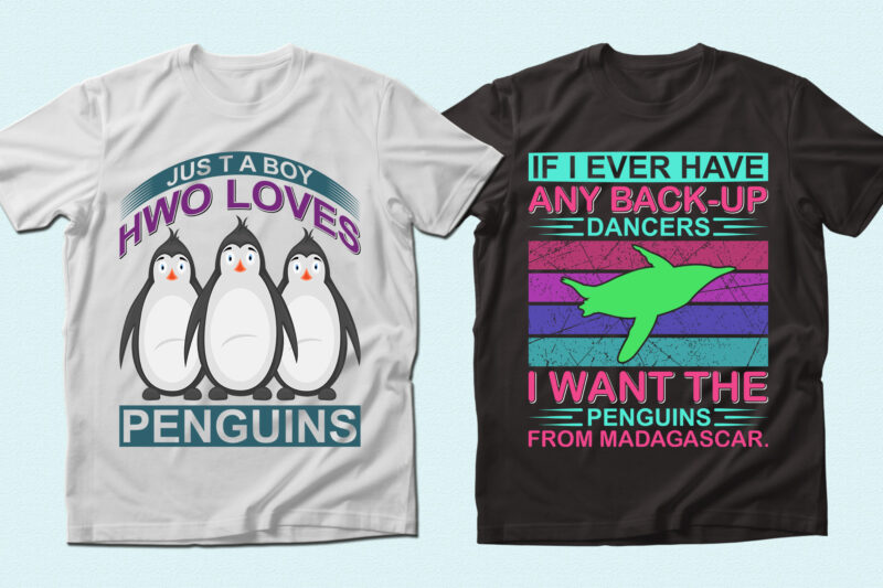 Trendy 71 Penguin quotes t-shirt designs bundle — 98% off