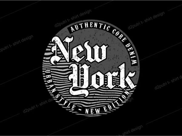 T shirt design graphic, vector, illustration new york city lettering typography