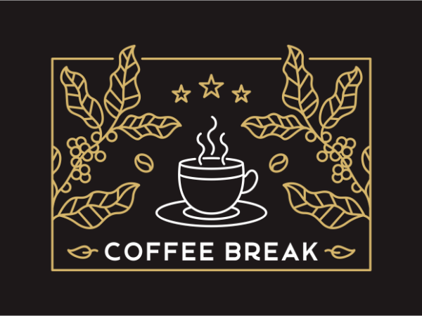 Coffee break 1 t shirt vector file