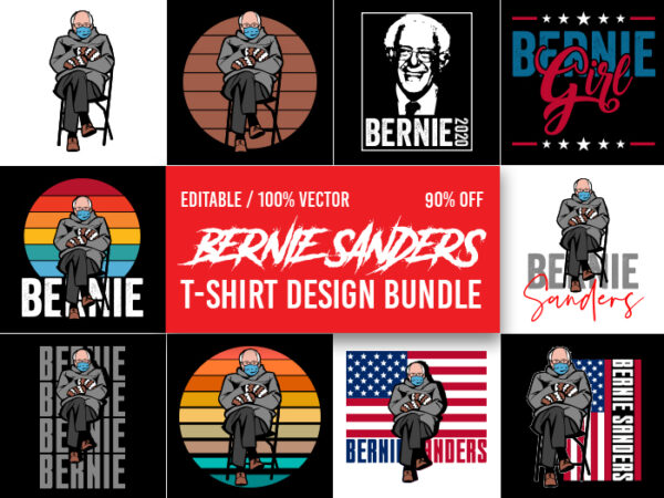 10 best selling bernie sanders t-shirt design bundle t-shirt design bundle