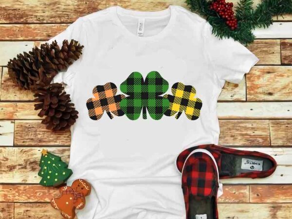 Shamrock buffalo plaid svg, shamrock buffalo plaid, st.patrick day svg, patrick day png, patrick day t shirt template vector