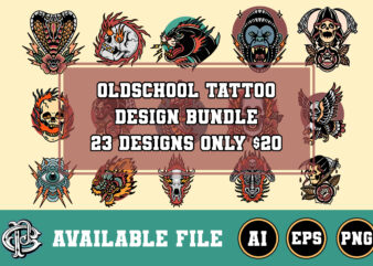 23 design oldschool tattoo bundle