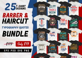 Barber shop t shirt designs, barber t shirt designs, best barber shop quotes, t shirt design for barber shop, T-shirt designs bundle for commercial use, haircut quotes typography pack collection