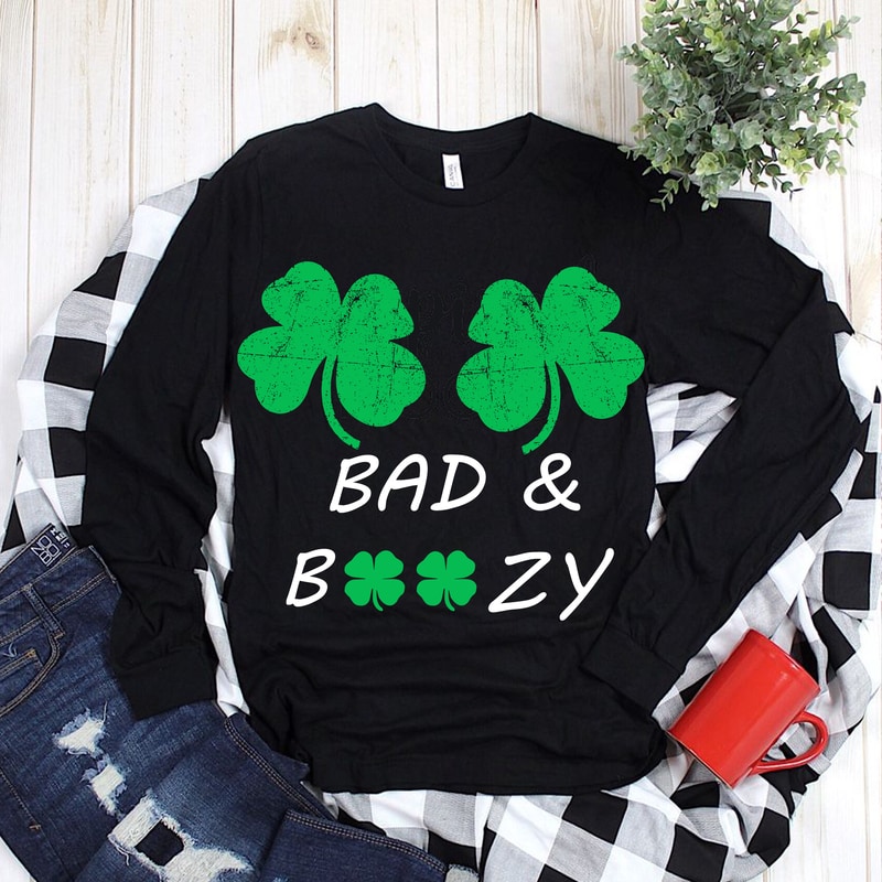 Free Bad and boozy patrick’s day vector, patricks day lover, patricks day quotes, funny patricks day