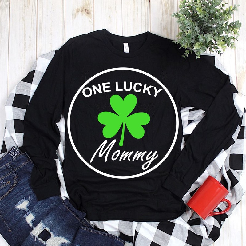 Free One lucky mommy, patricks day, patrick, lucky, st patrick’s day, st.patrick t shirt design online