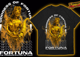 Fortuna Goddess of fortune Trendy Modern Streetwear Tshirt design