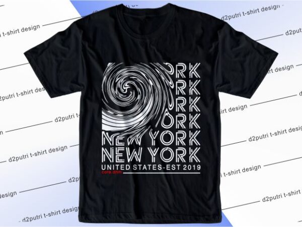 T shirt design graphic, vector, illustration new york city lettering typography