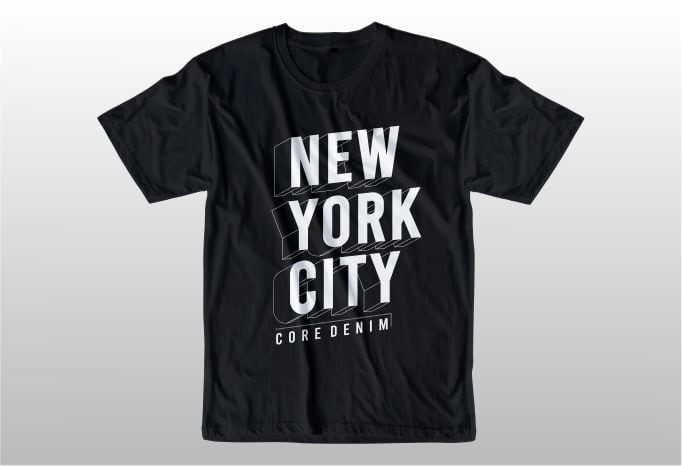 new york city urban street t shirt design graphic vector - Buy t-shirt ...