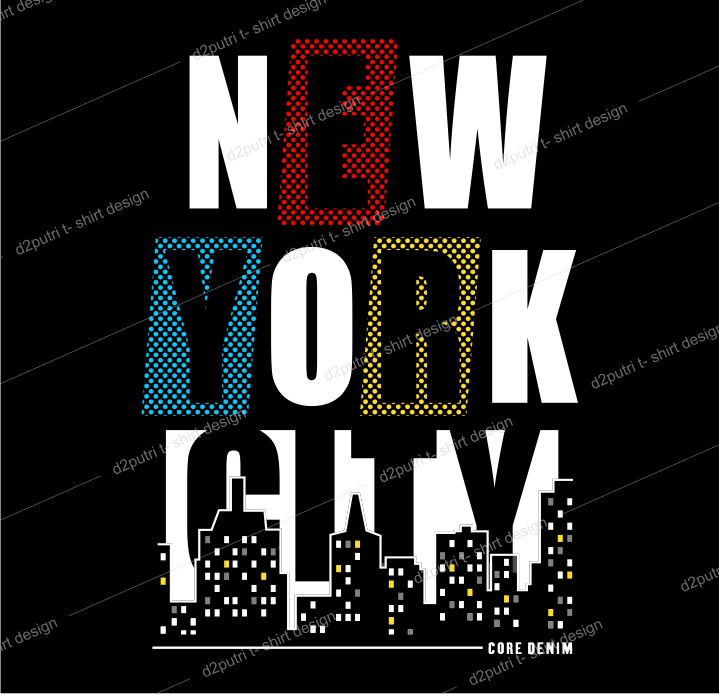 t shirt design graphic, vector, illustration new york city lettering typography