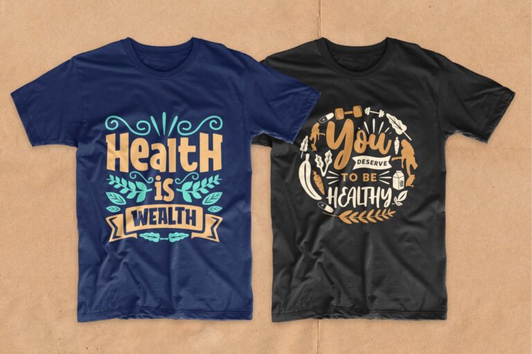 Healthy life quotes t-shirt design bundle vector. Health care quote t ...