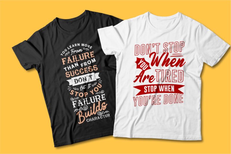 Motivational Quotes Typography T shirt Design Bundle, Saying and ...