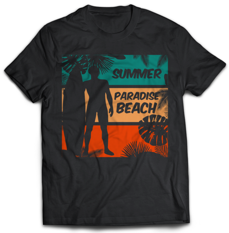 Download 65 Summer Beach Surfing Tshirt Designs Bundles Editable ...