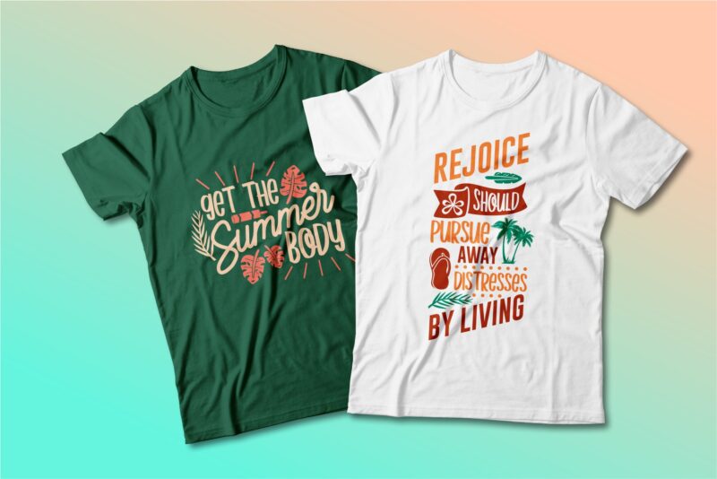 Summer t shirt design quotes bundle. Summer t-shirt design typography ...