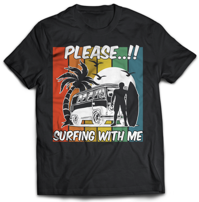 Download 65 Summer Beach Surfing Tshirt Designs Bundles Editable ...