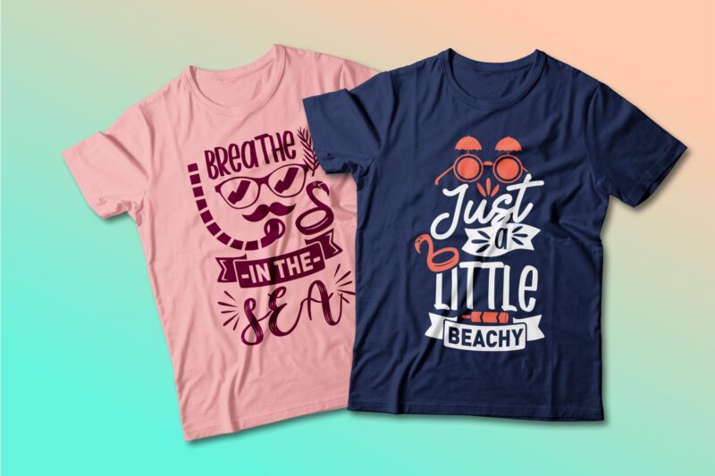 Summer t shirt design quotes bundle. Summer t-shirt design typography ...