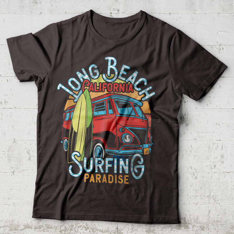 Long Beach Surfing - Buy t-shirt designs