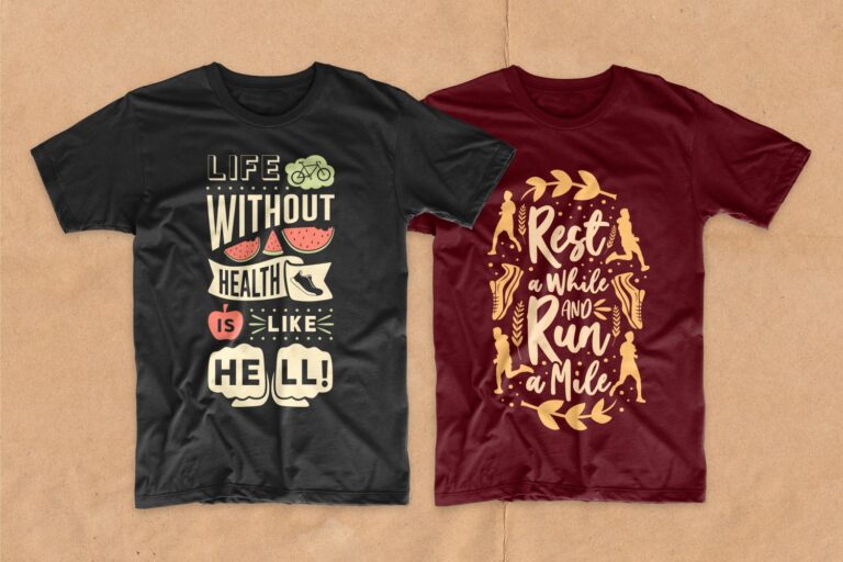 Healthy life quotes t-shirt design bundle vector. Health care quote t ...