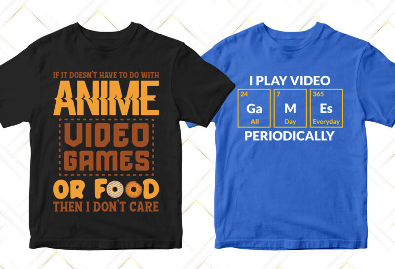 Download 50 Editable Video Gamer T shirt Designs Bundle in Ai Png ...