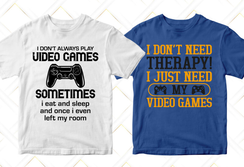 Download 50 Editable Video Gamer T shirt Designs Bundle in Ai Png Svg Cutting Printable Files, Video Game ...