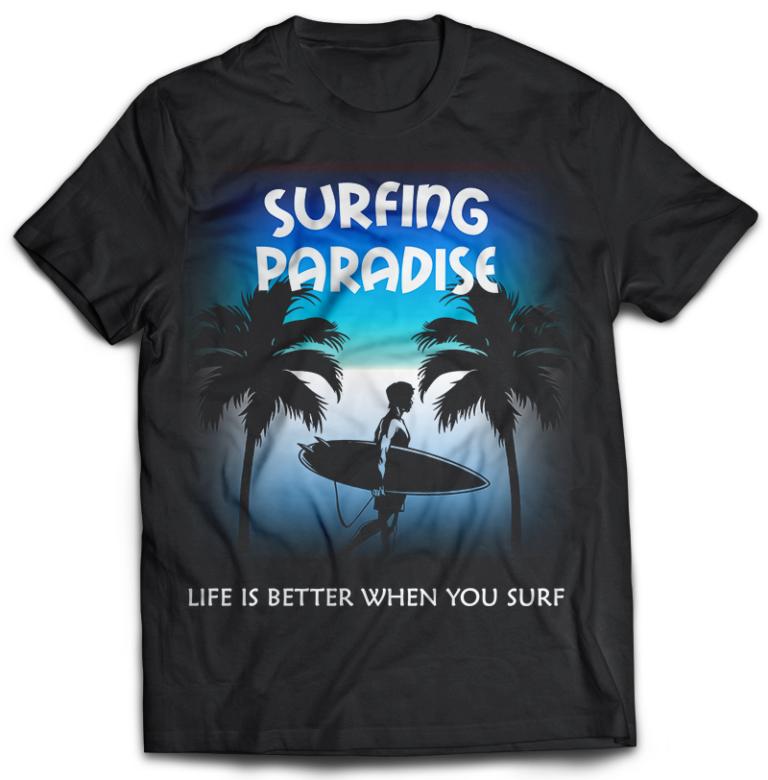 Download 65 Summer Beach Surfing Tshirt Designs Bundles Editable ...