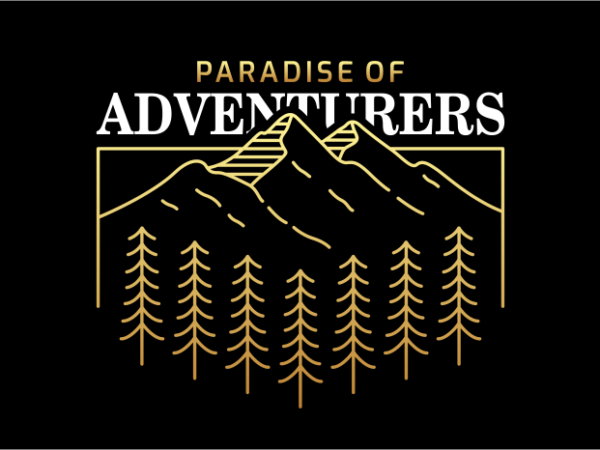 Paradise of adventurers t shirt illustration