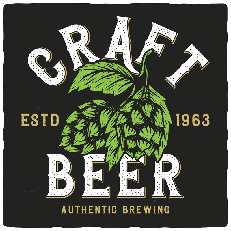 Free Authentic brewing t shirt vector