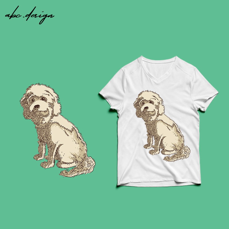 Free Cockapoo dog t-shirt design