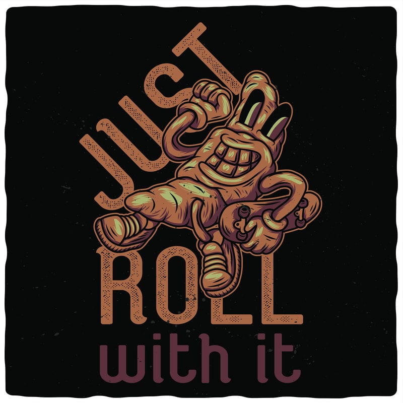 Free Just roll with it vector clipart