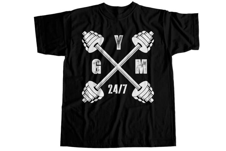 Gym T-Shirt Design Bundle